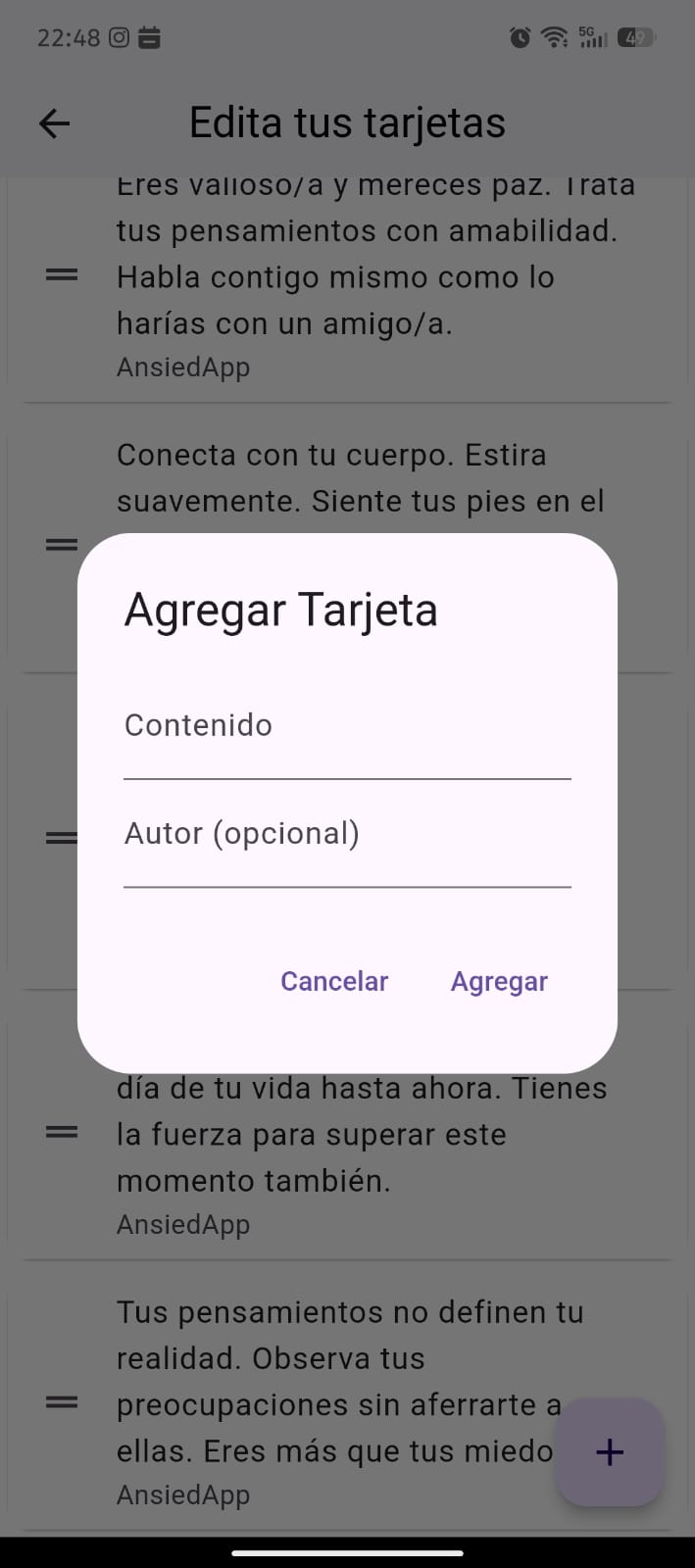 Configuración de la app